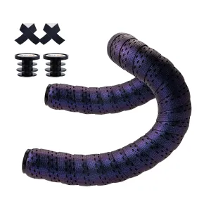 1 Pair Bike Handlebar Tape – Non-Slip & Stain-Resistant Bar Tape, Shock Absorbing Silicone   EVA, Breathable & Durable (Chameleon Purple, Set of 2)