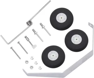 1 Set Aluminum Landing Gear Wheel Kit DIY Parts for RC Plane Jet for Cessna 182 Replacement