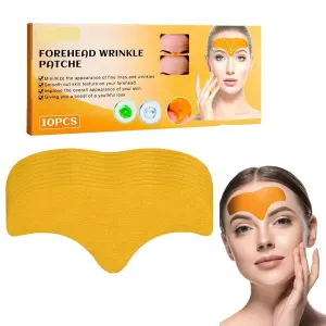 10 Pcs Forehead Wrinkle Patch Anti-wrinkle forehead Pads - Smooth Face Mask with Hydrolysed Collagen Face Treatment Multipurpose Anti-Aging Forehead Mask for Men & Women (Pack of 10)