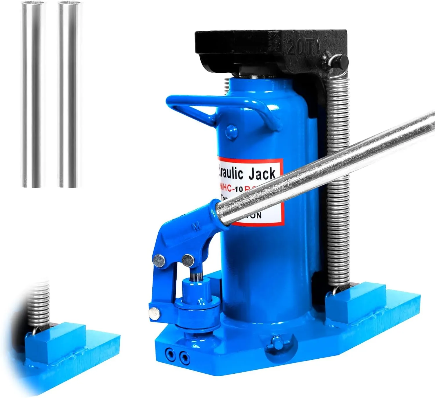 10 Ton/20 Ton Hydraulic Toe Jack with Handle, Heavy Duty Claw Jack Proprietary Heat-Treated Steel, Jack Lift Max Height 18.8" for Car Repair, Machinery & Industry (20 Ton)