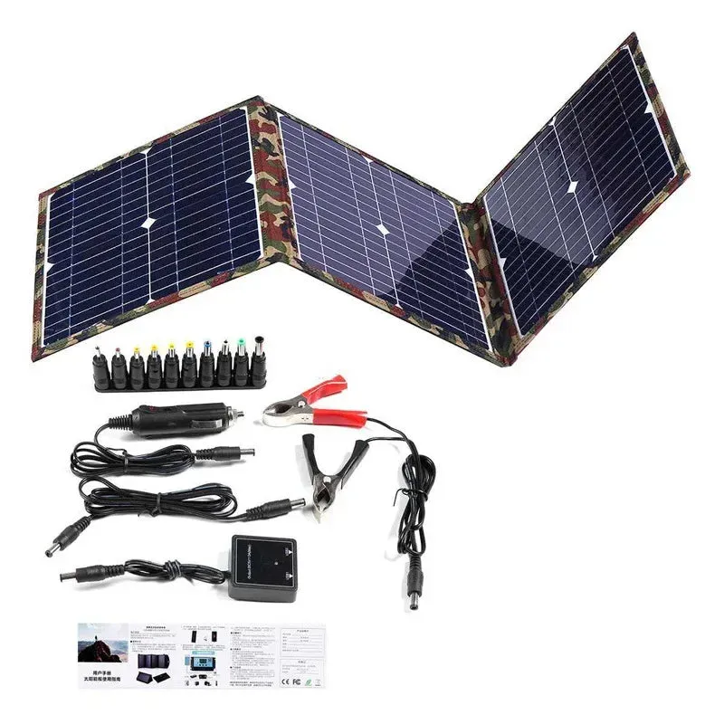 100-800W Foldable Solar Panel Kit - Complete Solar Power Station with MPPT Portable Generator Charger for Car, Boat, Caravan, Camping