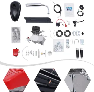 100cc Bicycle Motor Kit Bike Motorized 2 Stroke Full Set Bicycle Motor Kit Bike Motorized Petrol Gas Engine Foldable Bike Stand Accessories Hitch Bicycle Carrier Super Fuel-efficient