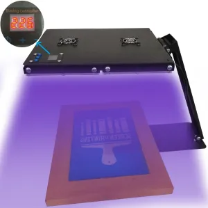 100W LED Exposure Unit for Screen Printing - Foldable Design, 1-999s Adjustable Exposure Time for Screen Printing Plate Making and Cyanotypes