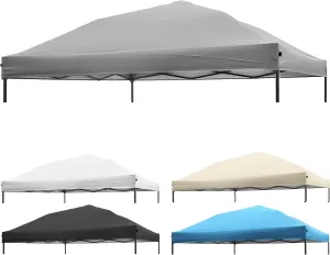 10x 10 Canopy Replacement Top, Replacement Canopy Top for 10x10 Pop Up Canopy Tent (Canopy Top Cover Only) Grey