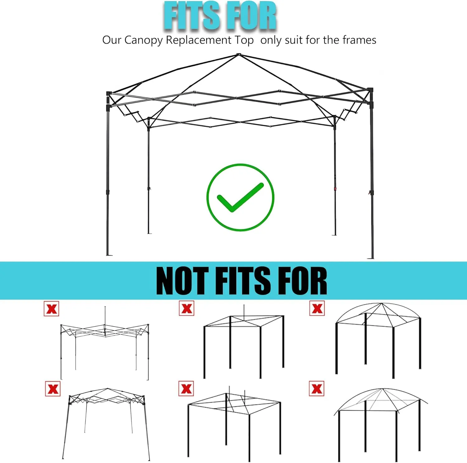 10x 10 Canopy Replacement Top, Replacement Canopy Top for 10x10 Pop Up Canopy Tent (Canopy Top Cover Only) Grey