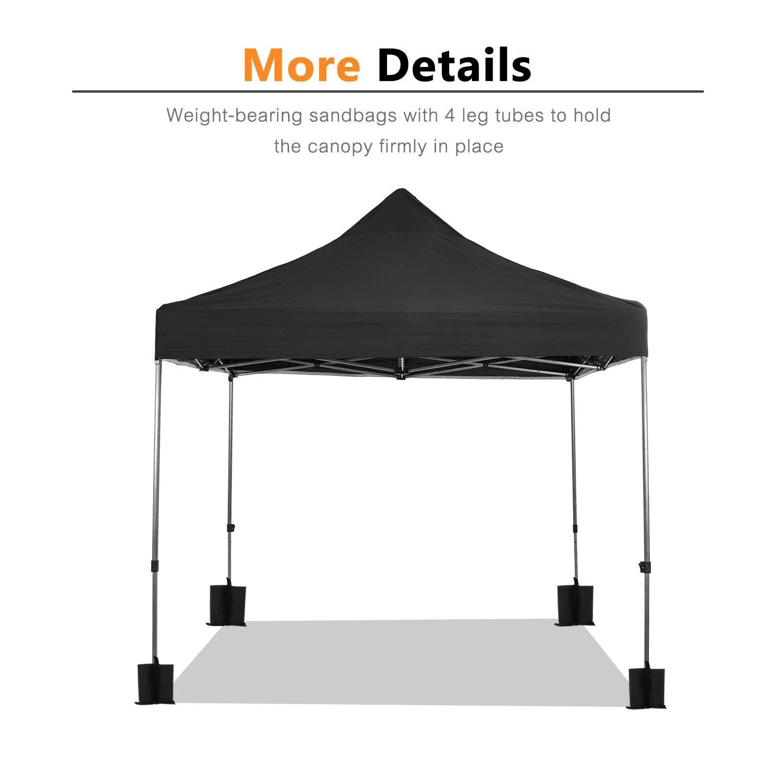 10x10 ft. Pop Up Canopy Tent with Windows Sidewalls and Wheeled Bag