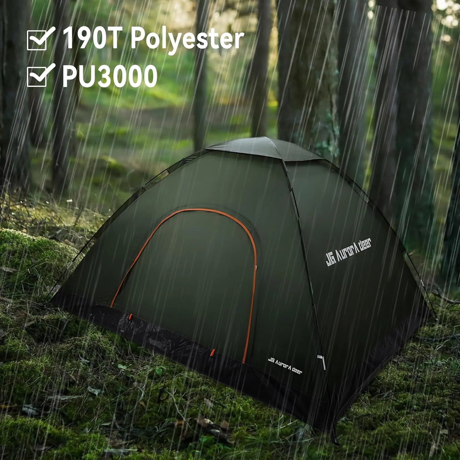 1/2/3/4 Person Tents Waterproof&Windproof Family Tents Camping-Tent,Lightweight Portable Pop Up Tent for Camping,Hiking,Mountaineering or Beach Easy to Set Up Adventures Carry Bag