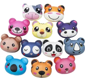 12PCs Animal Combination Squishies Slow Rising Jumbo Kawaii Cute Scent Kids Party Toys Stress Reliever Toy Decoration