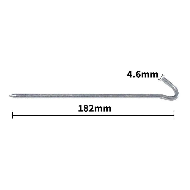 12PCS Tent Pegs Steel Ground Camping Stakes Outdoor Nail 6mm Heavy Duty