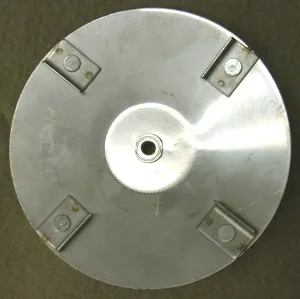 1/4" Deer Scatter Plate, 5" Round, Cupped, Stainless Steel & Aluminum, Motor Mount