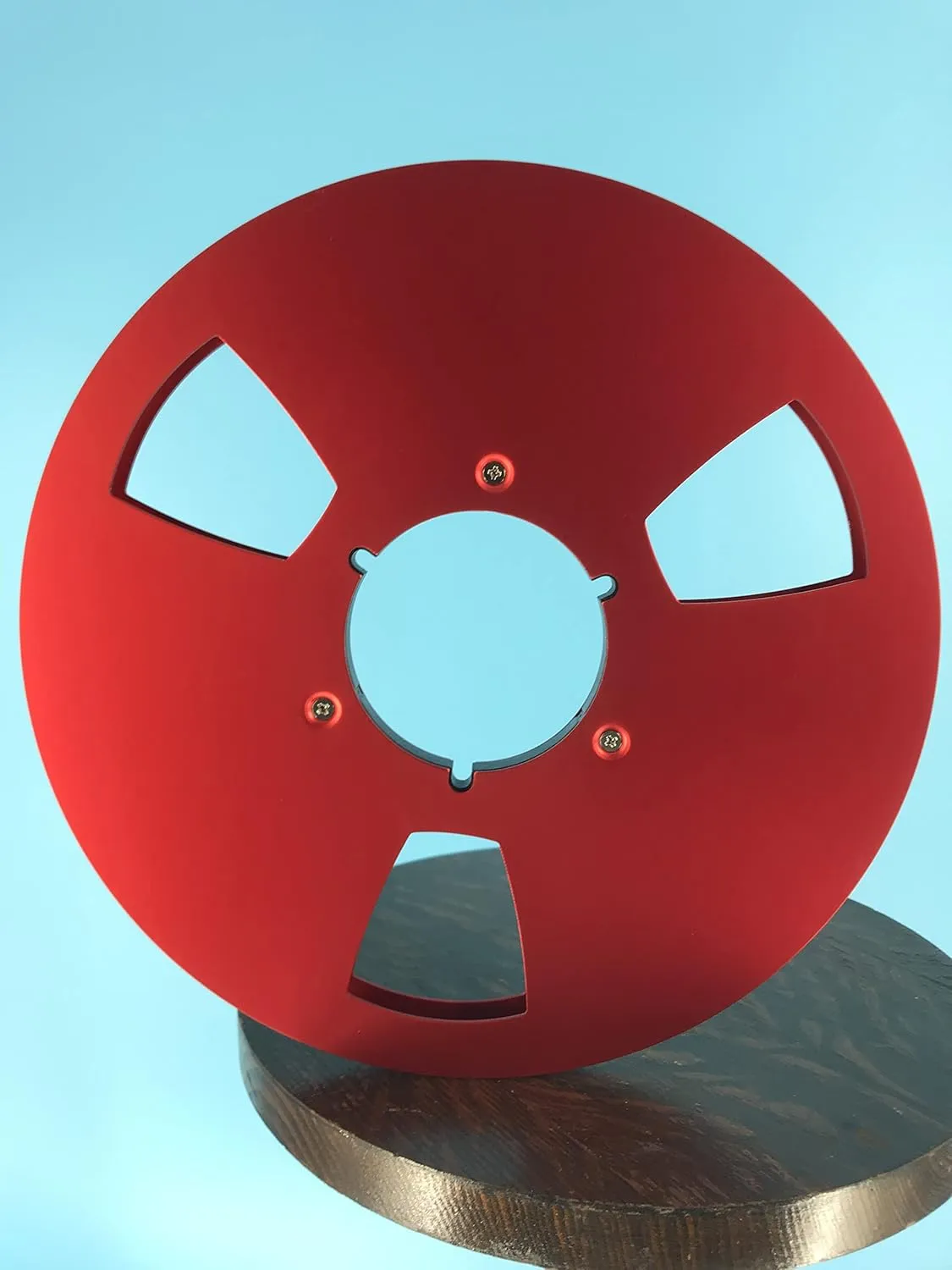 1/4" x 10.5" RED NAB Aluminum Metal Reel with White Hinged Set up Box NEW