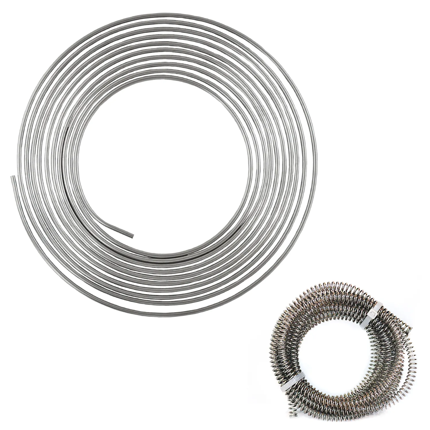 1/4" x 25' Stainless Steel Coil & 16' Stainless Steel Gravel Guard