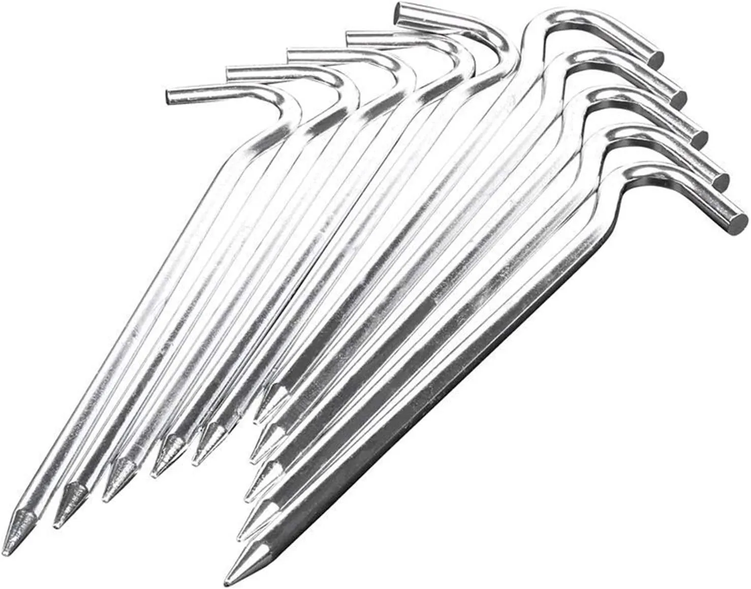 18cm Long Metal Tent Pegs Heavy Duty Ground Camping/Gazebo/Tent/Awnings, 10 Pegs DaJiKan