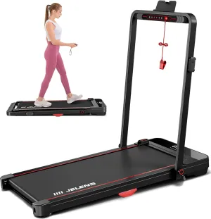 2 in 1 Treadmill, Walking Pad With Remote Control LED Display, Portable for Home/Office, 2.5HP Folding, 265lbs Weight Capacity
