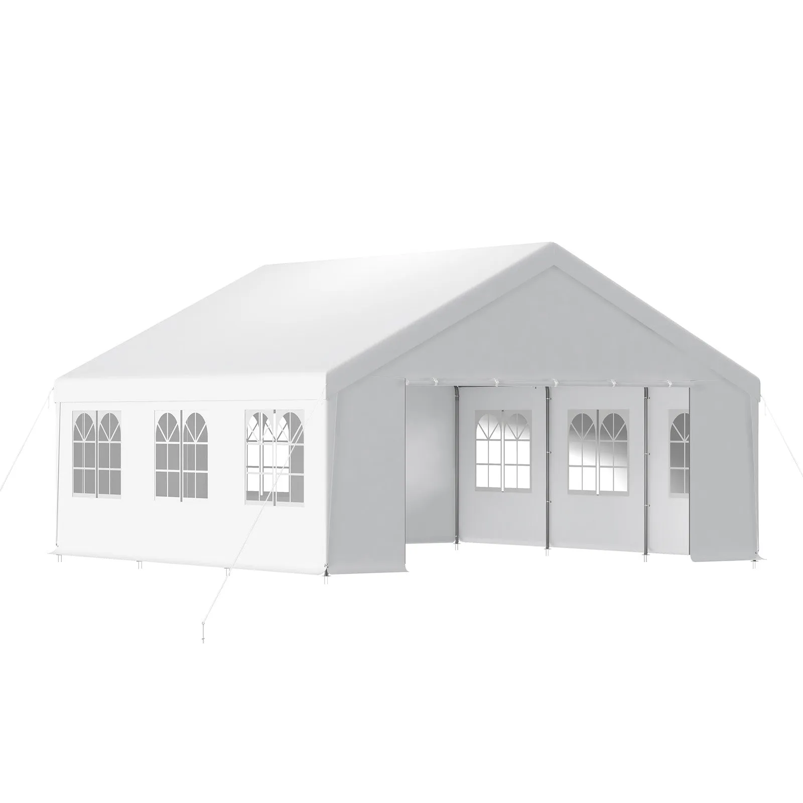 20x20/26x20 ft. Marquee Party Tent with Church Window Sidewalls - White