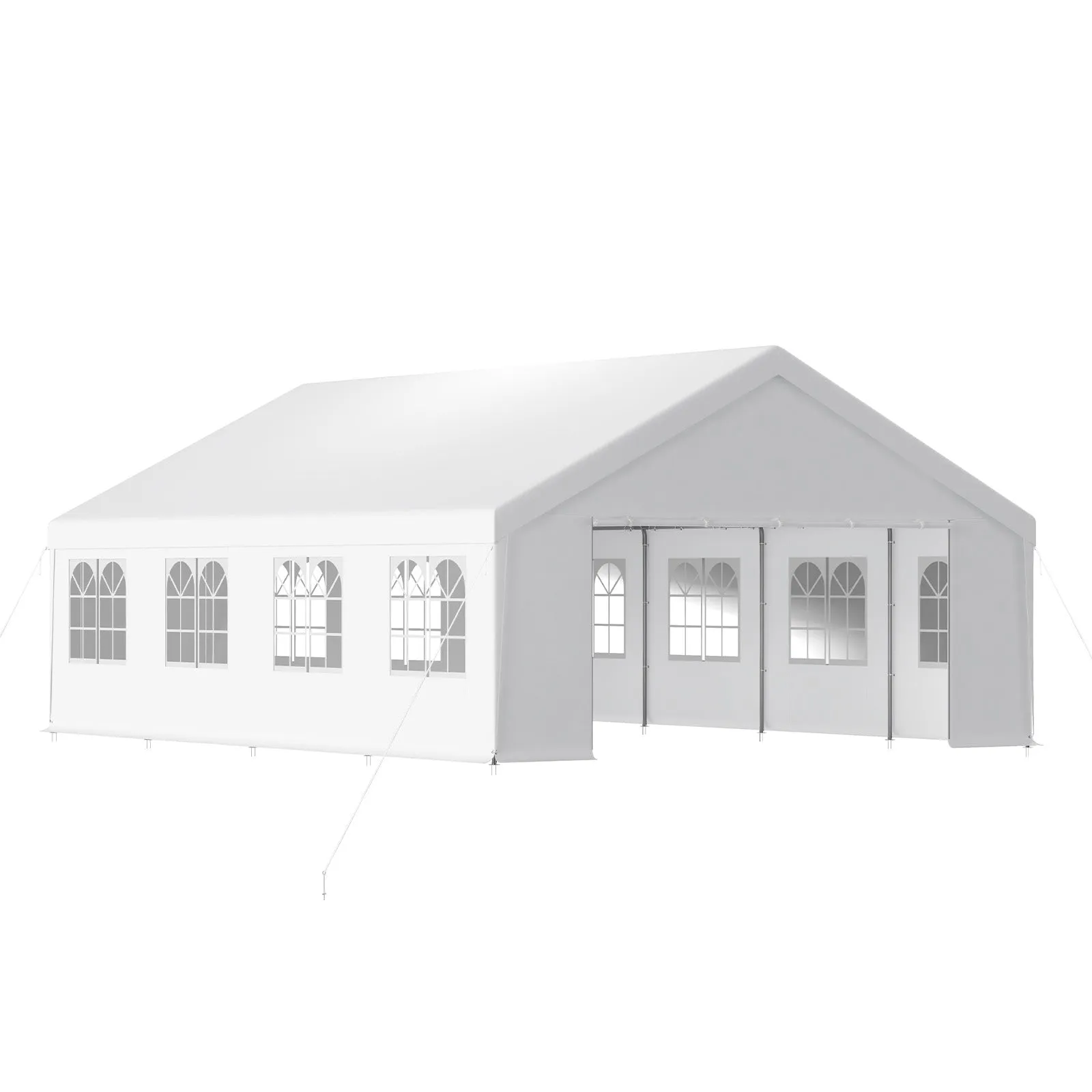 20x20/26x20 ft. Marquee Party Tent with Church Window Sidewalls - White