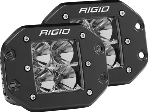 212113 RIGID D-Series PRO | Flood | PAIR (set of 2) LED Lights, 212113