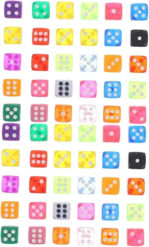 2sets Large Dice Resin 6 Sided Dice Set Perfect Party Game Portable and Easy to Grip 30pcs*2