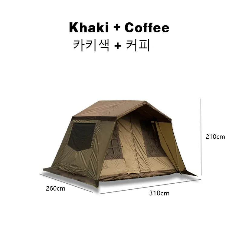 3-6 Person Outdoor Camping Cabin Tent: Luxury Ultralight Large Family Waterproof Tent