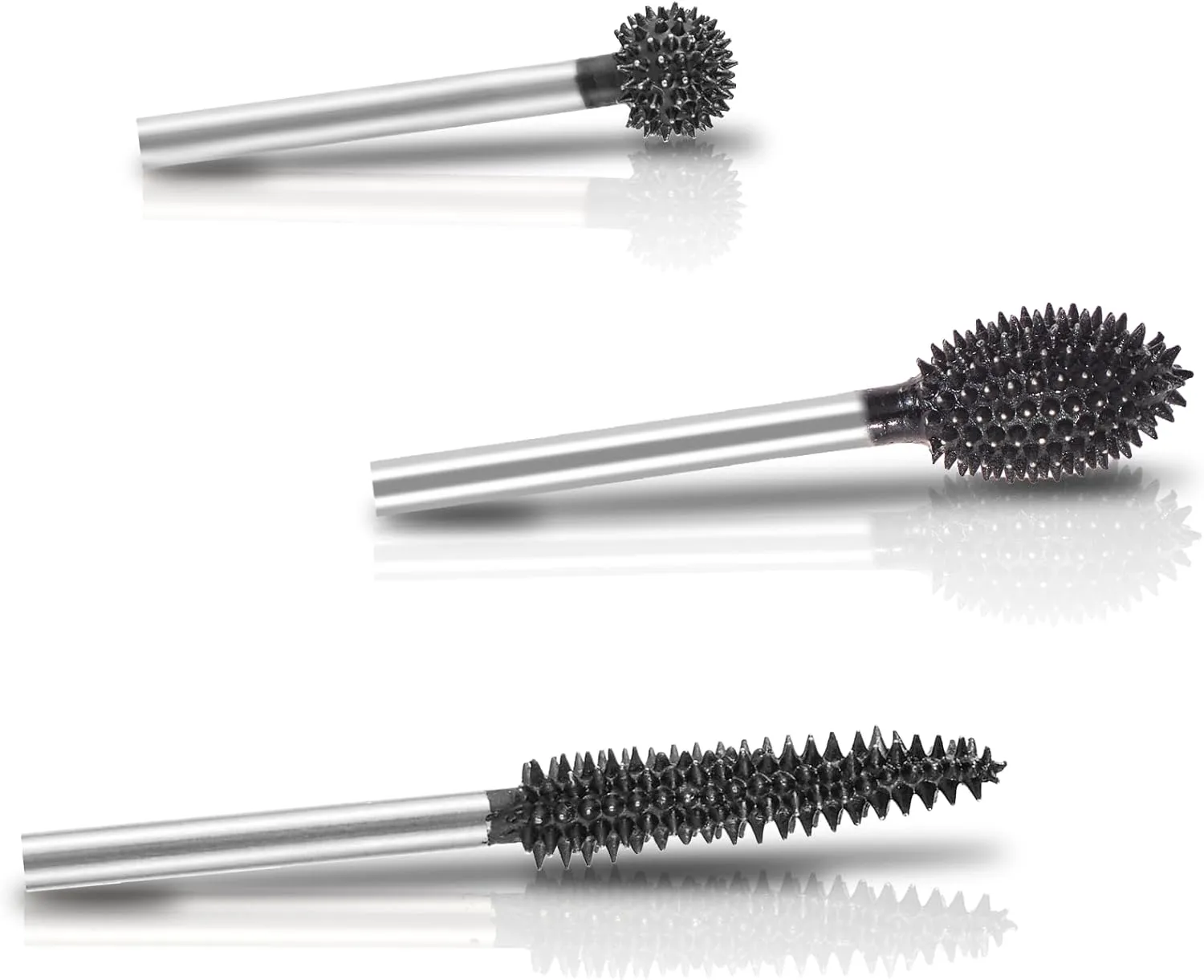 3 Pcs Rotary Burr Set, 1/8" Shaft Die Grinder Bits for Woodworking, Attachment for Dremel, Foredom, DeWalt, Milwaukee, Carving Burrs for Carving Engraving in Wood, Rubber, Plastic