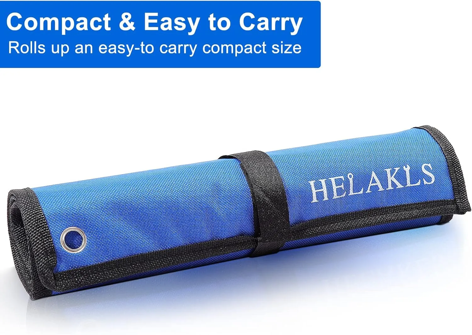 3 Pieces (7 12 20 Pockets) Wrench Tool Roll Up Pouch Utility Heavy Duty Canvas Tool Organizers Bag Blue
