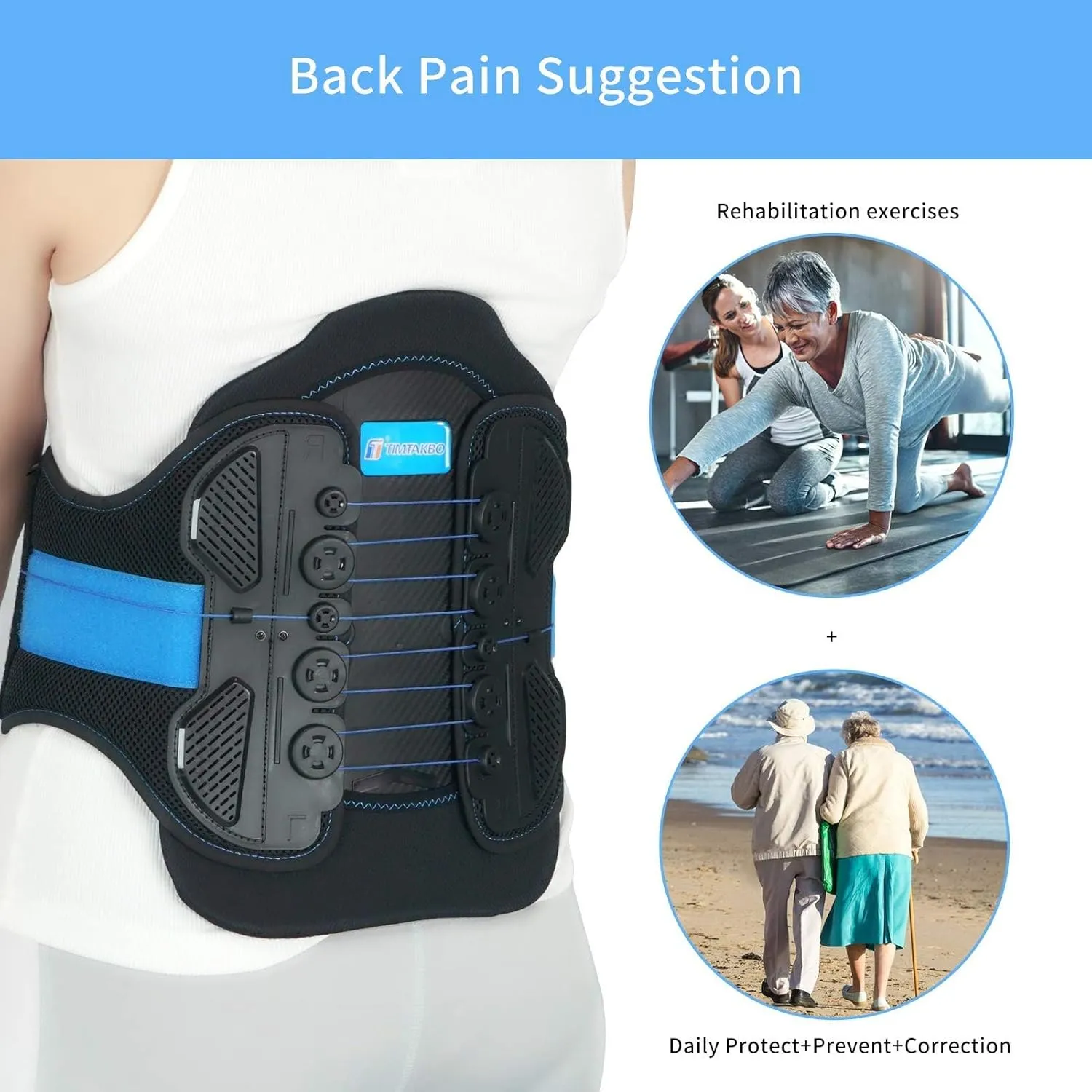 3.0 LSO Back brace for lower back with Maximum Decompression Plate&Comfort Curve Back Support New Added with Foam Pad,Dual Pulley System Lumbar Support Belt for Lower Back Pain Relieve,Pre and Post Spine Surgery