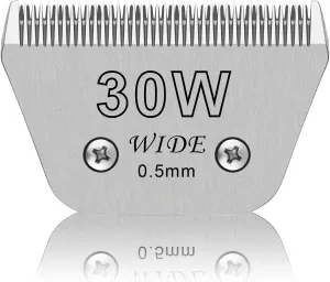 30W Wide Pet Dog Grooming Detachable Blades,Compatible with Andis,Oster A5,Wahl KM10 Clippers,Cut Length 1/50"(0.5mm),Fit for Larger Animals