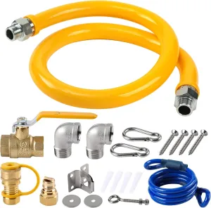 36" Gas Flex Line, 1675KITB36 Safety System Kit, 3/4" Flexible Gas Line,