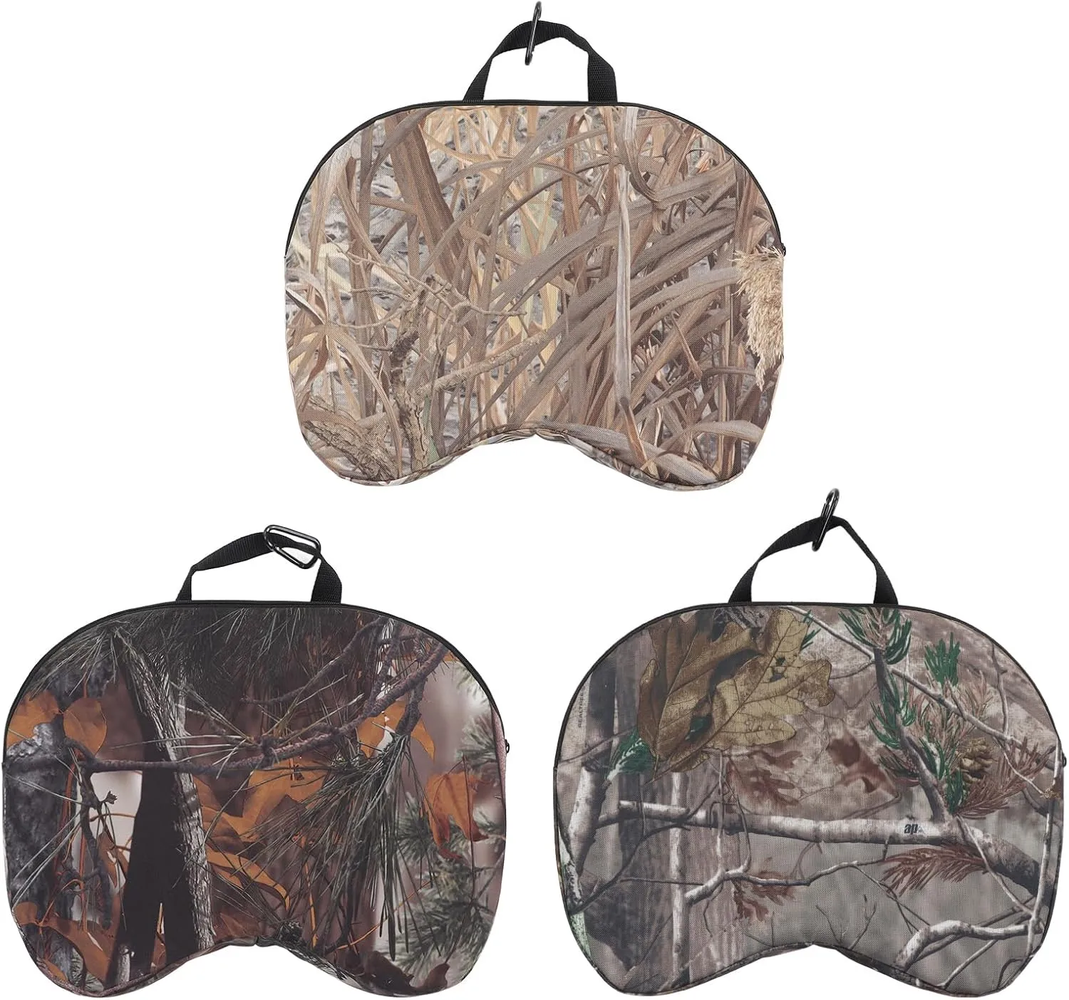 3Pcs Hunting Seat Cushion, Insulated Foam Seat Cushion Camo Mat with Handle, Portable Waterproof Lightweight Stadium Seat Pad for Camping, Picnicking[ 11.4oz-Brown]