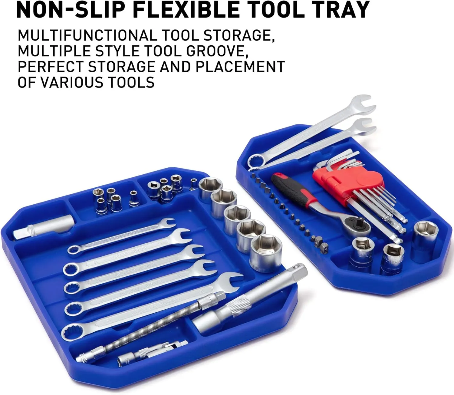 3pcs Large Non-Slip Flexible Silicone Tool Tray, Mechanic Tool Mat, Tool Organizer, Tool Storage, Tool Holder, Grip Mats, No Magnets, Christmas Day Gift for Men, Father’s Day Gift