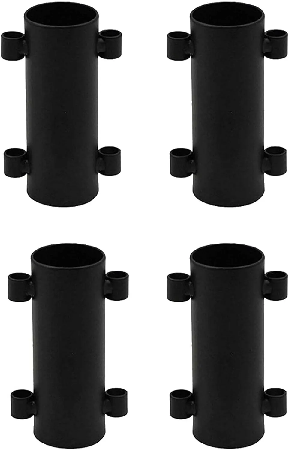 4 Camping Tent Rod Holder Portable Metal Awning Poles Holder Windproof Tarp Poles Fixed Holder Tent Rod Fixer for Camping Hiking Fishing