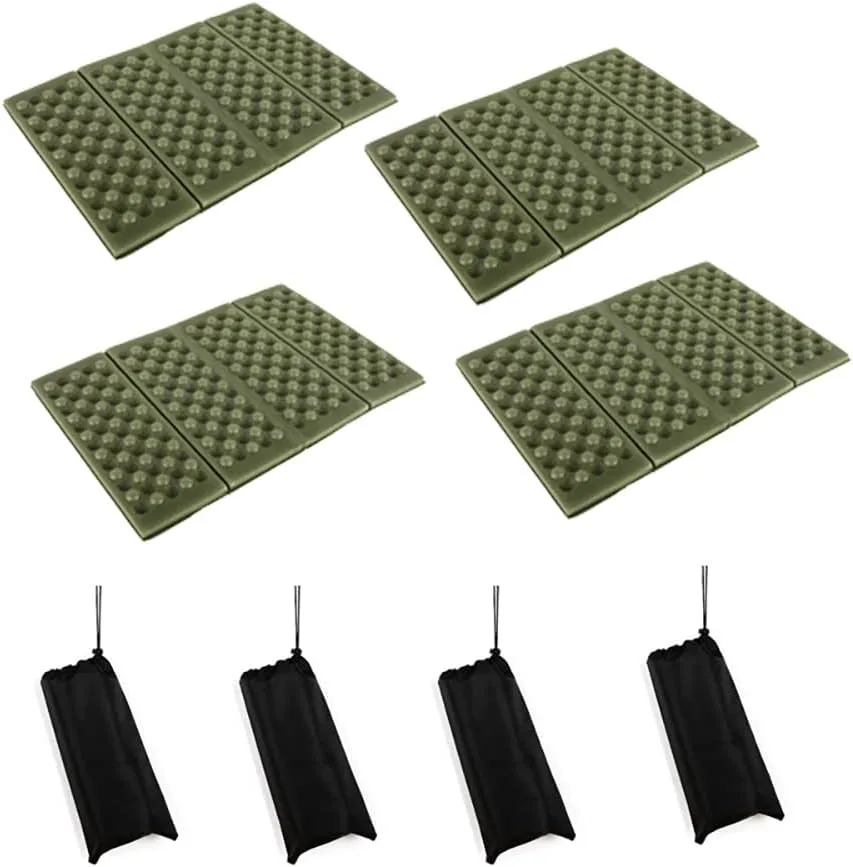 4 PCS Camping Cushion Seat for Outdoor,Foldable Ultralight Foam Sitting Pads,Portable XPE Foam Mat for Outdoor Picnic Trekking Mountaineering