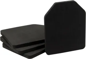4 Pcs Vest Inner Plate, EVA Vest Lightweight Inner Liner Foam, Black Tactical Foam Plates for Vest EVA Foam Protective Pad Cushions for Tactical Vest Plate Carrier
