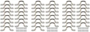45Pcs Stainless Steel Plate Eye Plates Ceiling Hook Kayak Eye Plate Kayak Pad for Kayak Canoe, Kayak Canoe Rigging