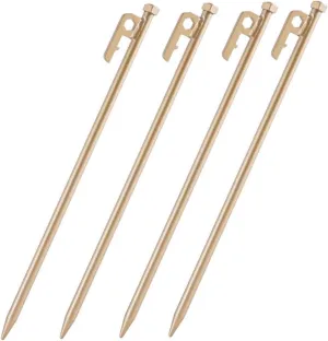 4pcs Stainless Steel Tent Ground Pegs Heavy Duty Nail Camping Stakes Outdoor Camping Tent Stakes