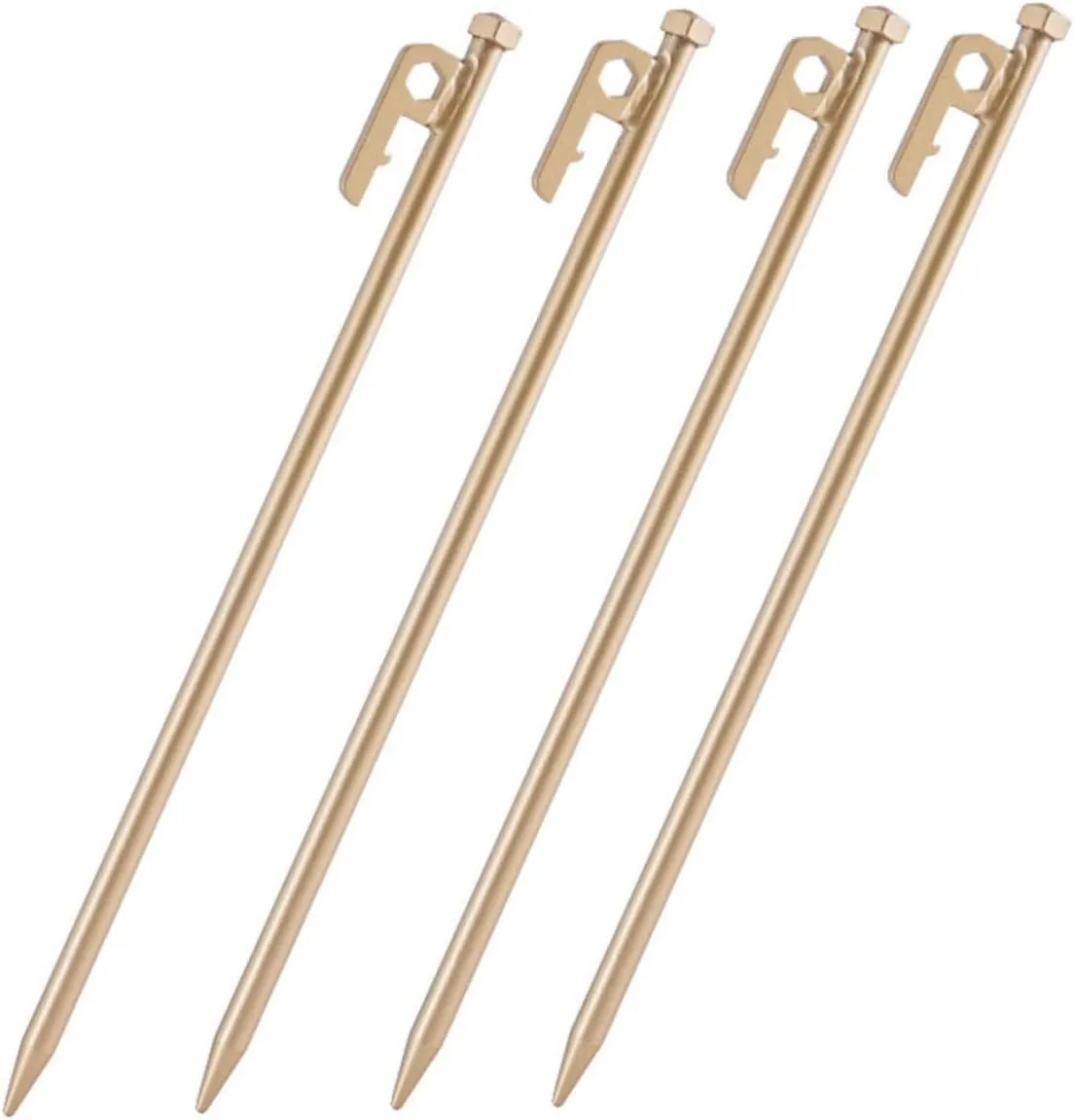 4pcs Stainless Steel Tent Ground Pegs Heavy Duty Nail Camping Stakes Outdoor Camping Tent Stakes