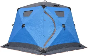 5-6 Person ?Large Space Ice Fishing Tent Winter Fishing Shelter Camping Padded Breathable Windproof Thickened Cotton Warm Tent