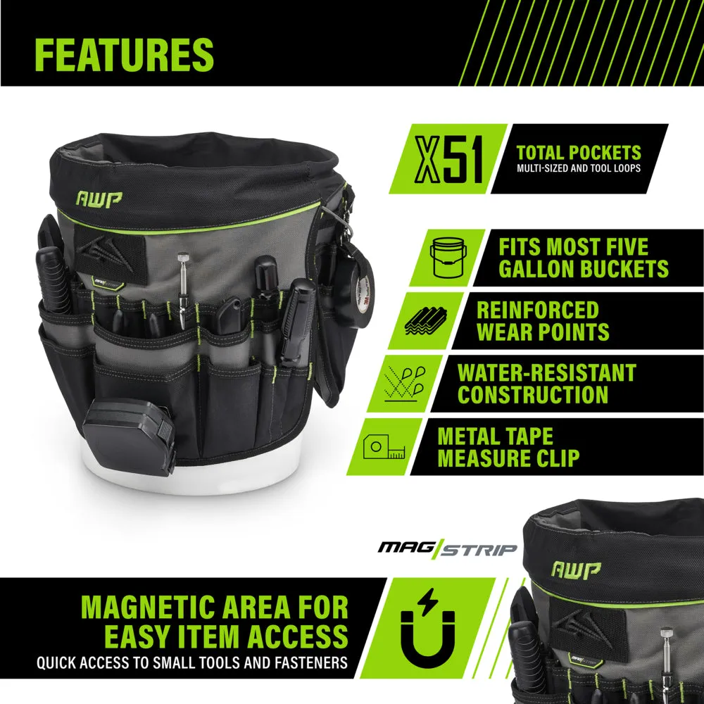 51-POCKET BUCKET TOOL ORGANIZER