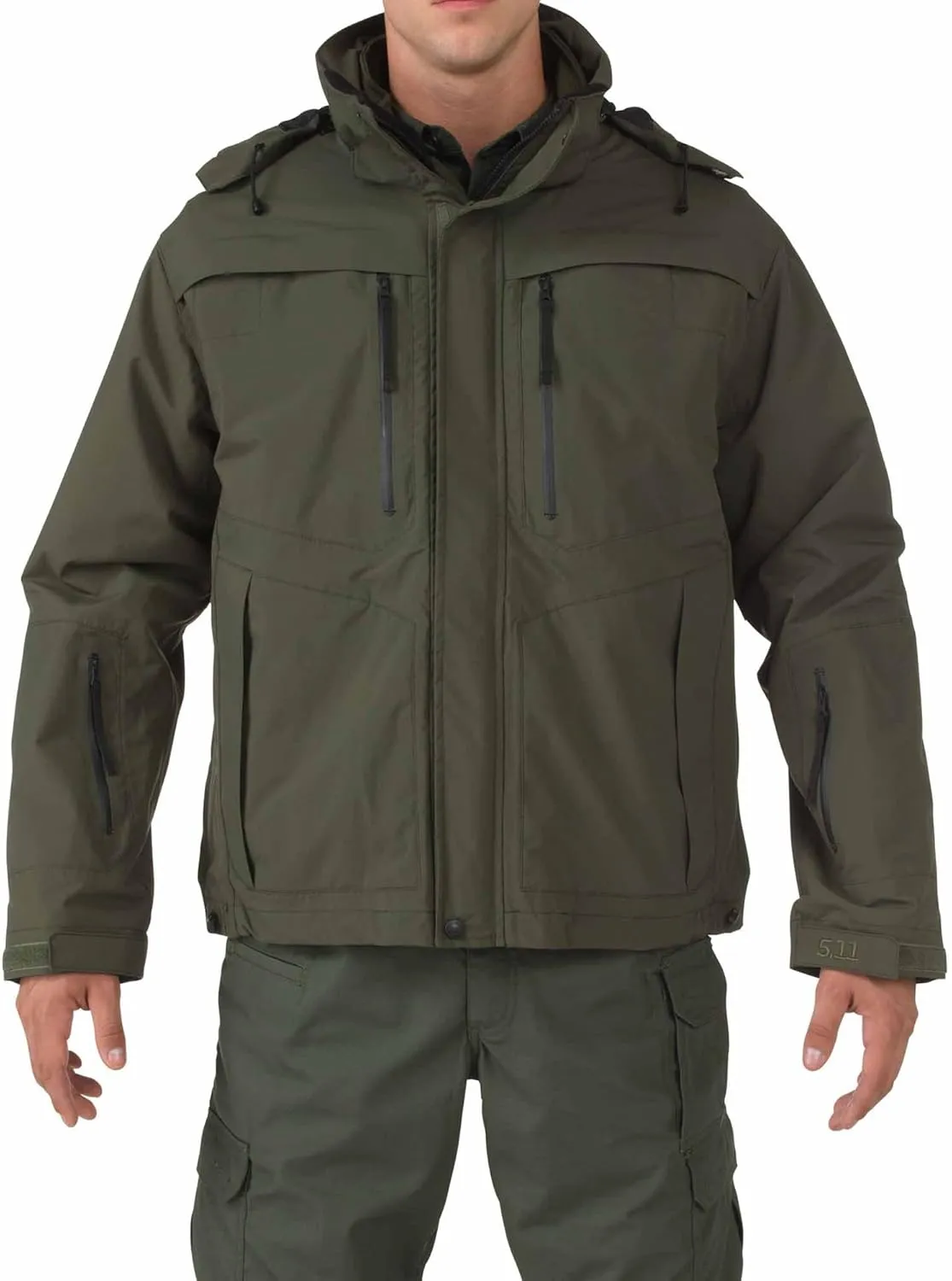 5.11 Tactical Men's Valiant Duty Jacket, High Performance Rain Coat Jacket For Men, Multiple Color Options, Style 48153