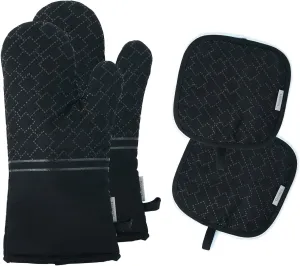 572F Heat Resistant Oven Mitts Set - Non-Slip Grip