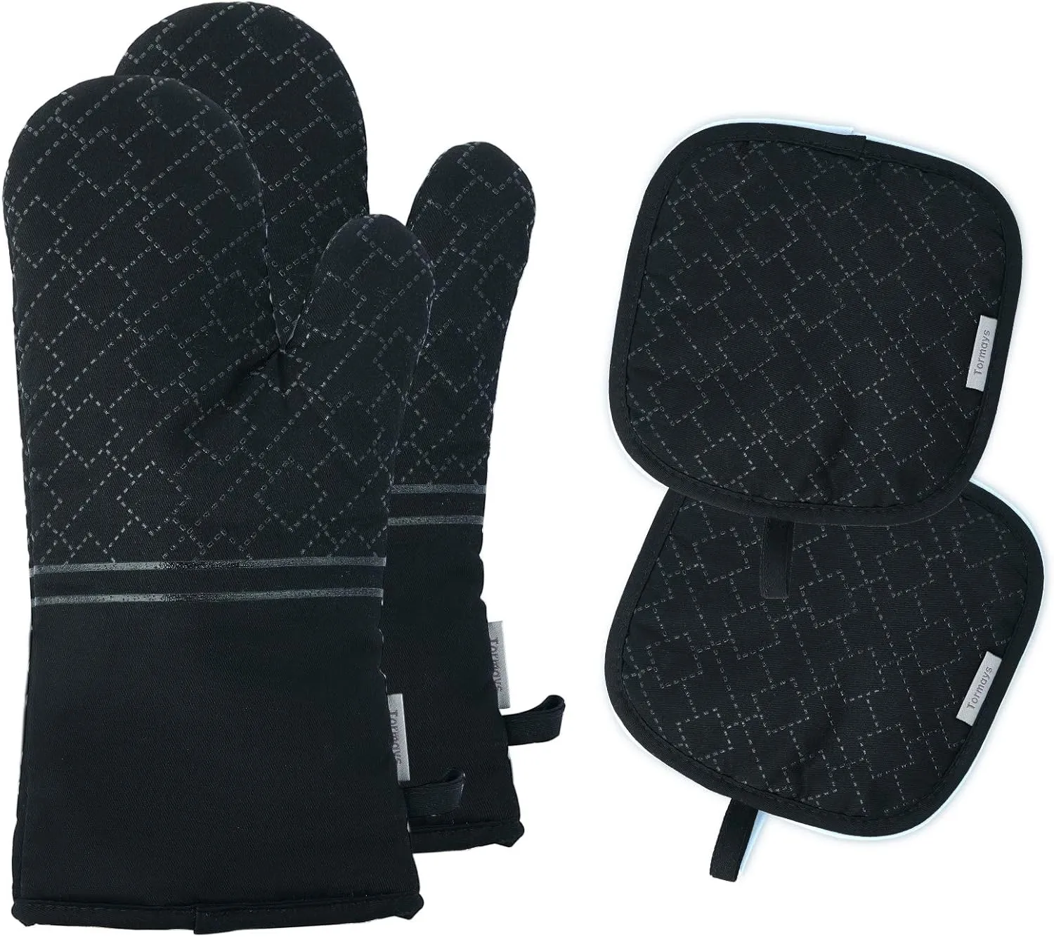 572F Heat Resistant Oven Mitts Set - Non-Slip Grip