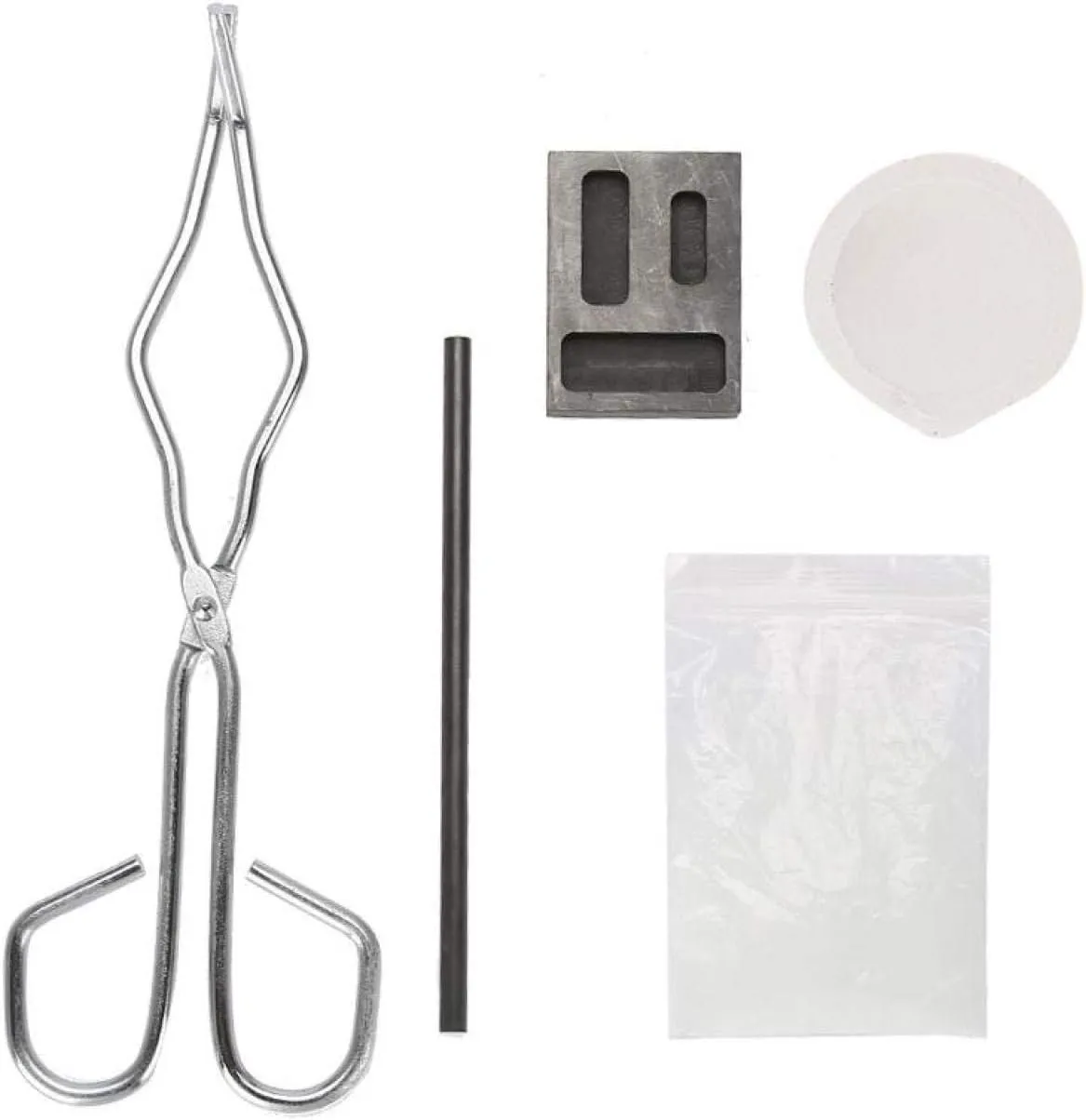 5pcs Graphite Crucible Set, Ingot Set High Purity Graphite Torch Melting Casting Kit for Metal Gold Silver and Copper Ingot Torch Melting Kit Tool Set