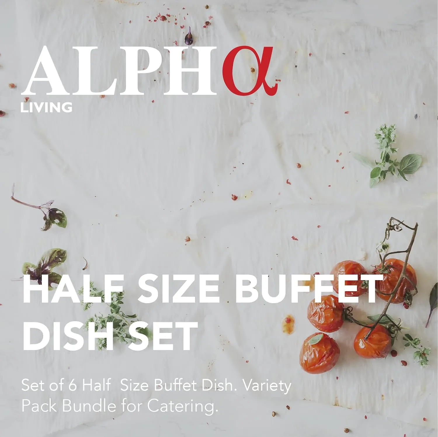 6 Pack - Disposable Chafing Dish Buffet Set, Welded Body Food Warmers for Parties, Fuel Cans Complete Set, Half Size Pans, Warming Trays
