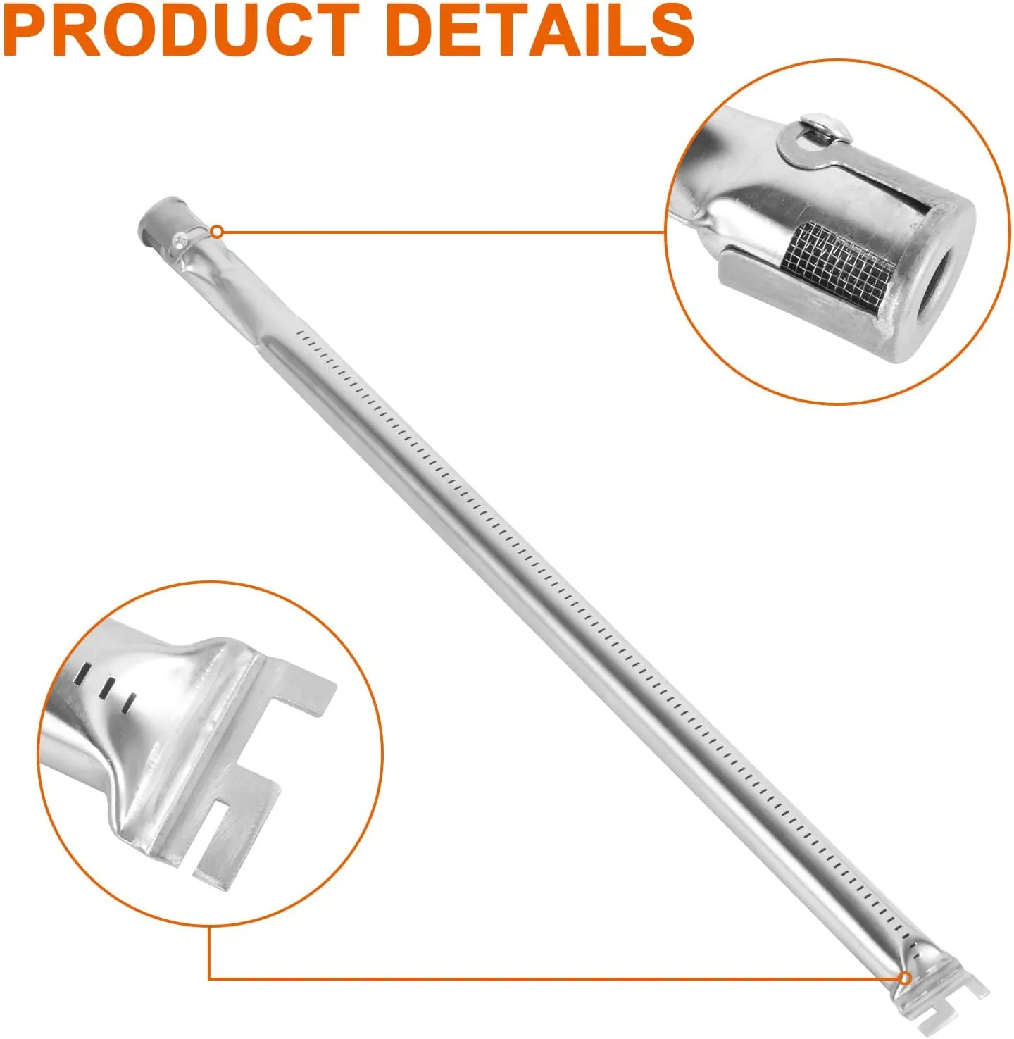 67558 Grill Burner Tube Kit for Weber Summit 660 Summit 670 Grills, Stainless Steel, 8 Pack