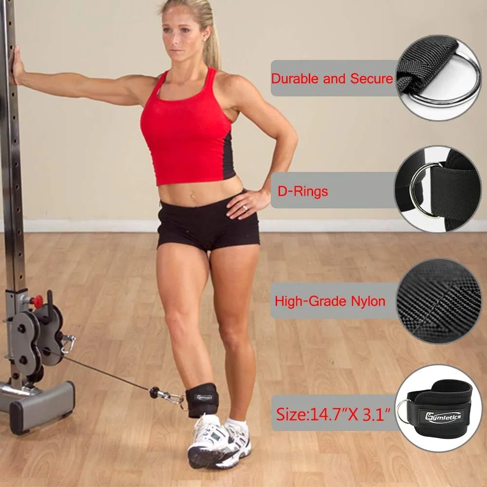 7 Pack Barbell Squat Pad for Standard Set, Barbell Pad for Hip Thrusts, 2 Gym Ankle Straps, Hip Exercise Band, 2 Squat Pad Safety Straps and Carry Bag …