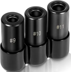 70940 Large Tap Socket Set, 3 PC. Tap Socket Adapter Compatible with M.C.T.I. Standard Taps 5/8", 11/16", 3/4", Number and Fractional 70940, 70860, 70880, 70900, 70970