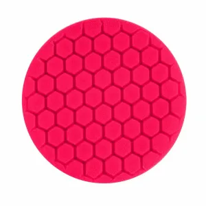 7.5" Euro Red Ultra Finishing Hex Faced Foam Grip Pad™ with Center Ring Backing