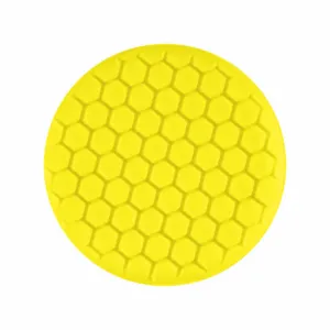 7.5" Euro Yellow Cutting Hex Faced Foam Grip Pad™ with Center Ring Backing