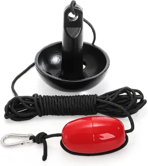 8 LB Mushroom Boat Anchor Kit, 32 FT Marine Rope Anchor for Small Boats, Fishing Boat Anchor with Marker Buoy, Heavy Duty Kayaks Anchor Accessories for Shallow Water Canoes Skiffs