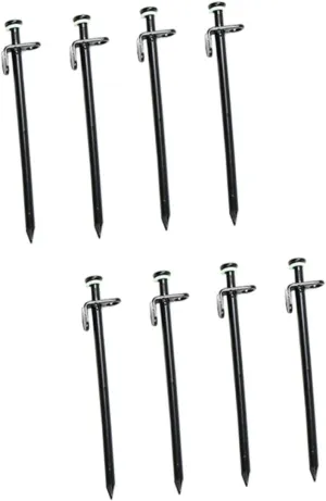 8 Pcs Camping Stakes Outdoor Tent Stakes Titanium Tent Stakes Tent Accessories Heavy Duty Tent pegs Heavy Duty Tent Stakes Garden Stakes Metal Outdoor Teepee Aluminum Linoleum
